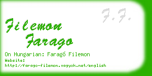 filemon farago business card