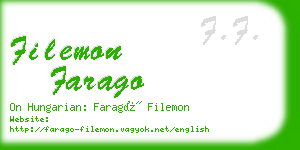 filemon farago business card